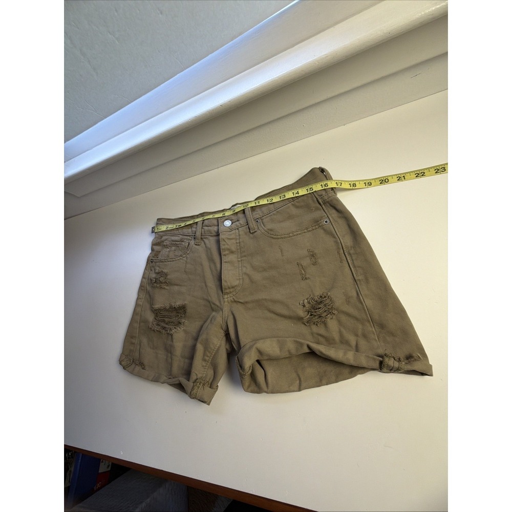 Lucky Brand The Boyfriend Shorts Women's Cuffed Distressed Brown Size 2/26 - Picture 5 of 7
